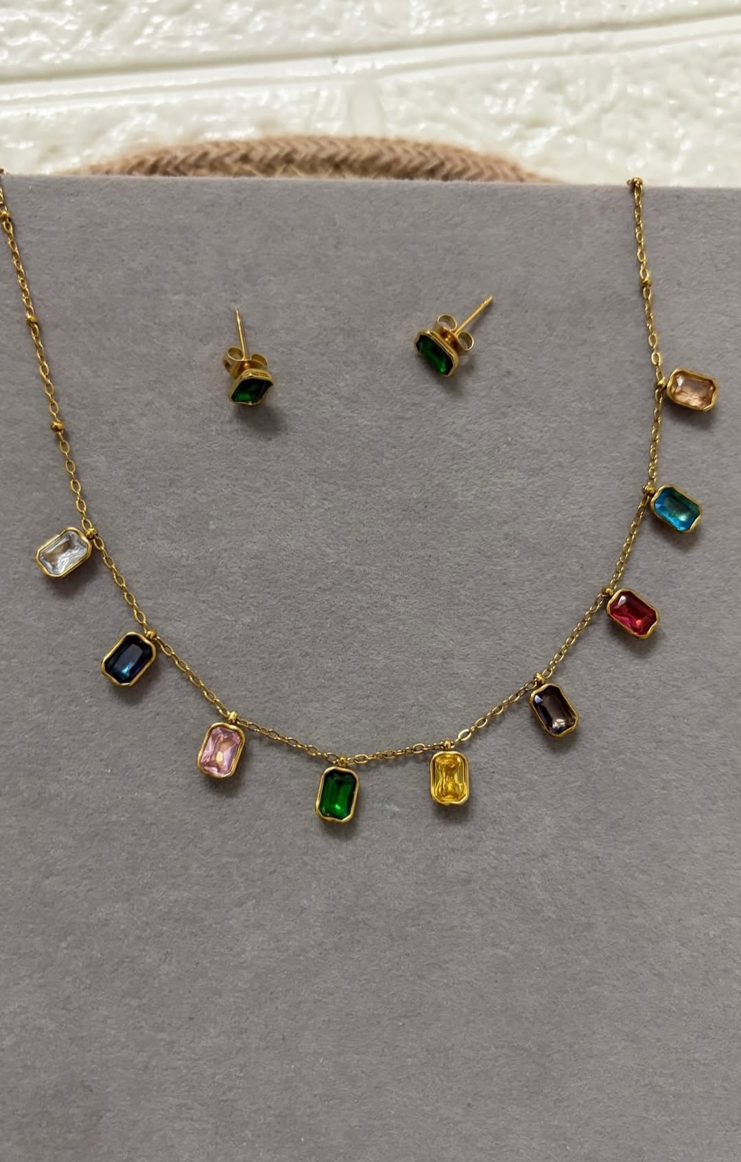 Royal Spectrum Gold Set/18 carat gold plated/Anti tarnish