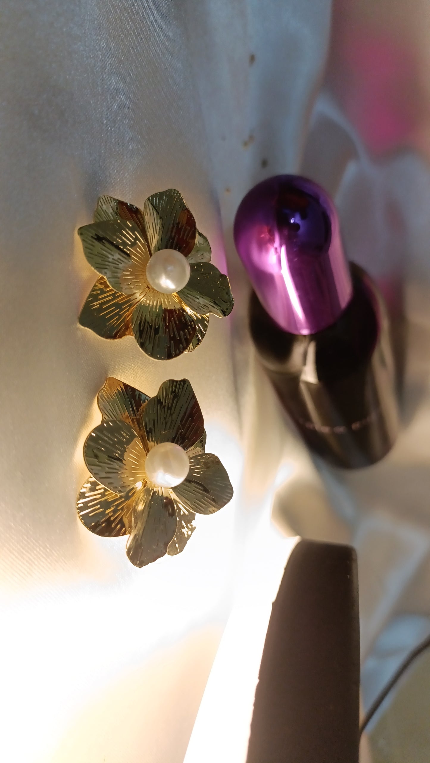 Golden Bloom Pearl Studs