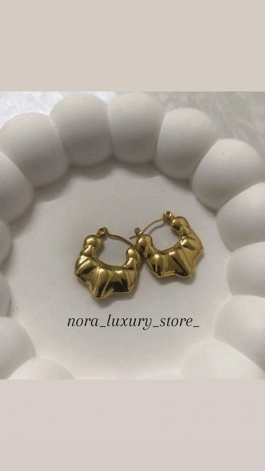 Star Hoops/18k gold plated/Anti Tarnish