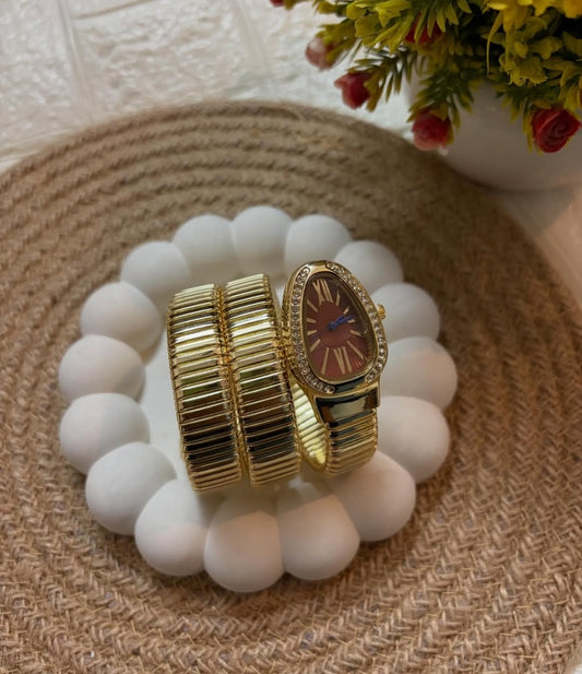 Luxury Roman Dial Gold Timepiece-brownish