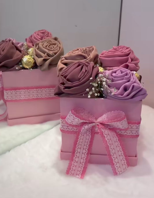 Elegant Hijab Gift Hamper – 4 Premium Hijabs with Ferrero Rocher