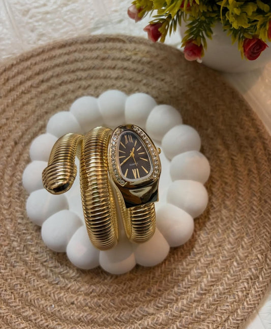 Luxury Roman Dial Gold Timepiece-black